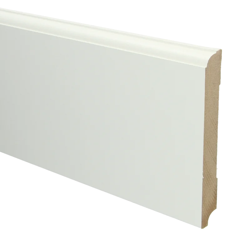 Rechtstreeks Van De Fabrikant MDF Eigentijdse Plint 150x18 RAL 9010 Zuiver Wit 16051
